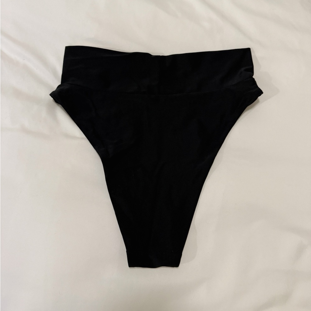 Aerie Black High-Waisted Swim Bottoms